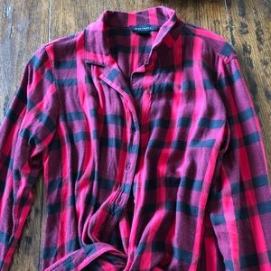 sanctuary plaid button down
